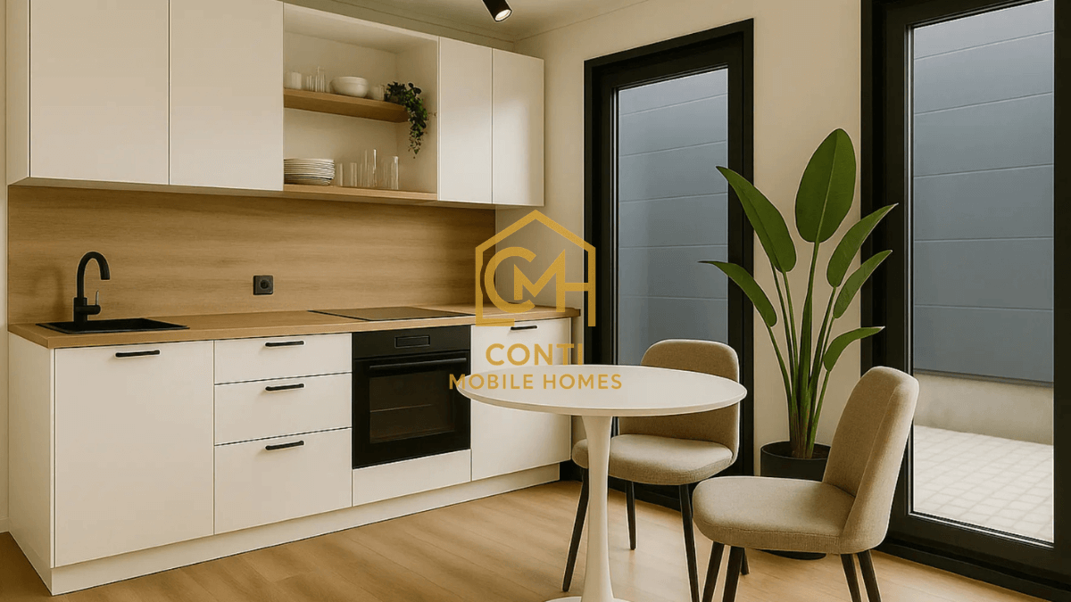 konstrukcja kontenera mieszkalnego oparta na stalowym szkielecie i płytach PIR