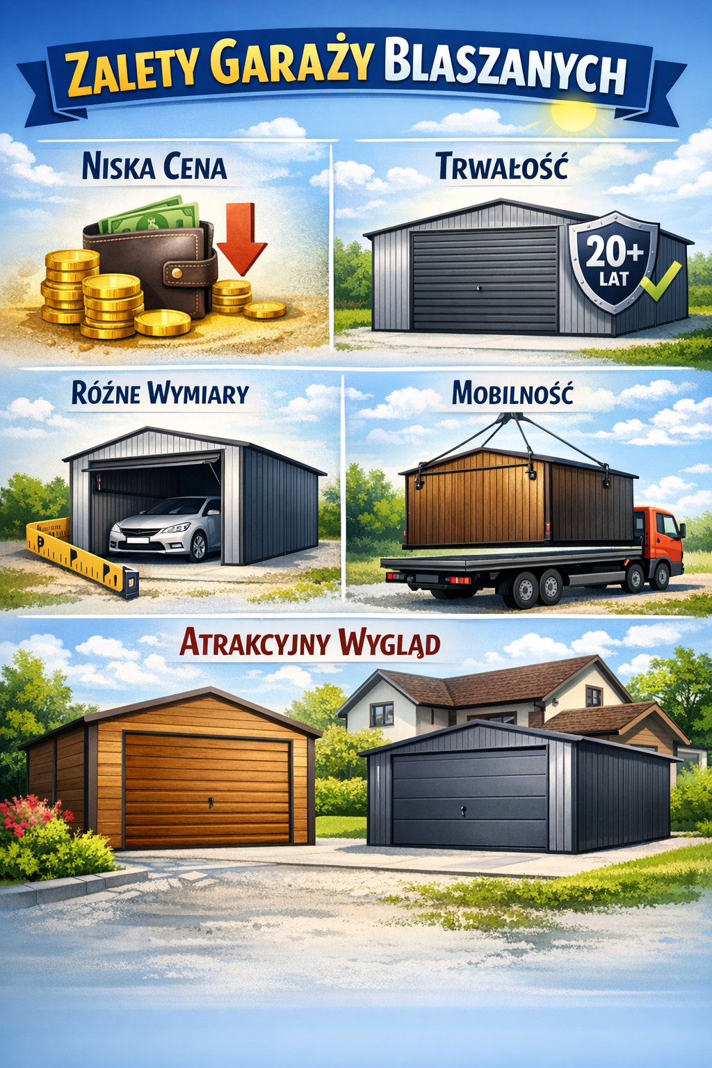 garaż blaszany zalety